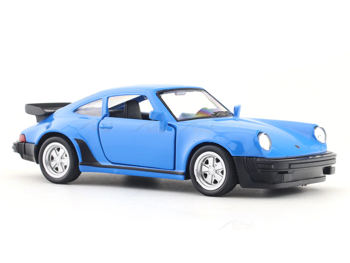 Porsche 911 Turbo 3.3 blue 1:33-42 RMZ City licensed pull back car scale model - Image 6