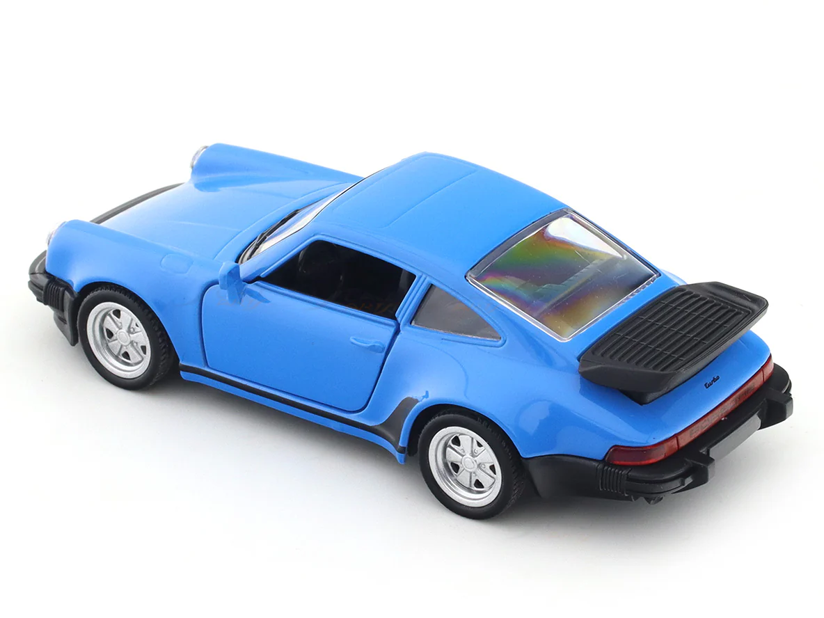 Porsche 911 Turbo 3.3 blue 1:33-42 RMZ City licensed pull back car scale model - Image 8
