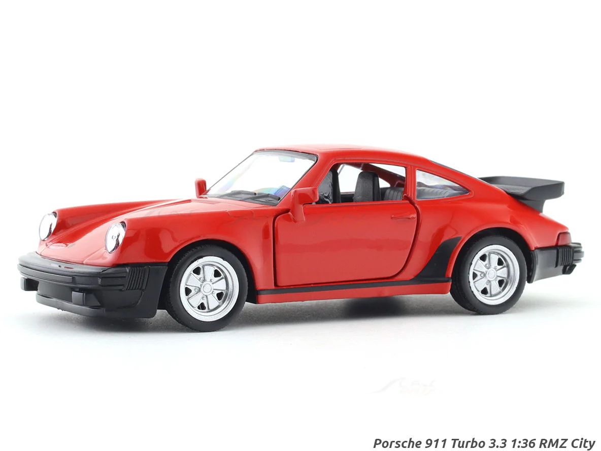 Porsche 911 Turbo 3.3 red 1:33-42 RMZ City licensed pull back car scale model