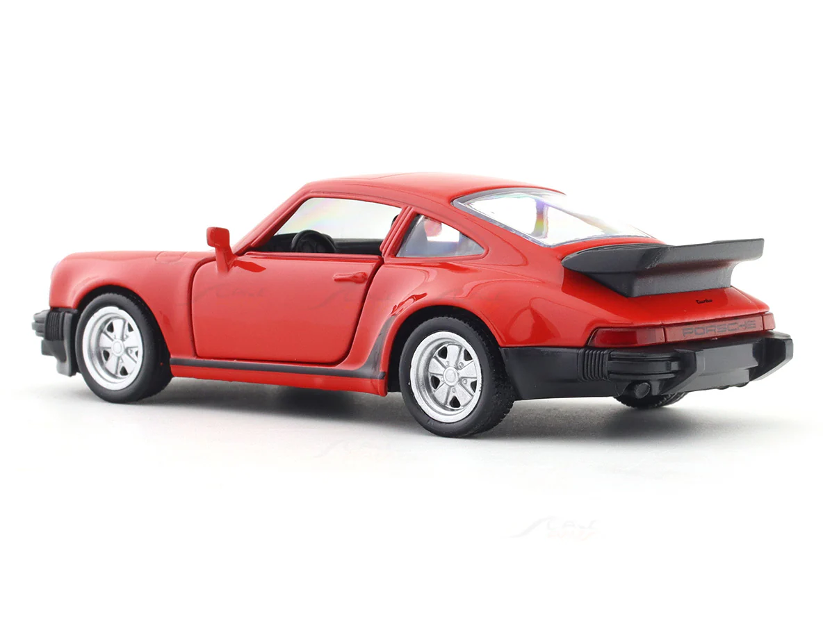 Porsche 911 Turbo 3.3 red 1:33-42 RMZ City licensed pull back car scale model - Image 3