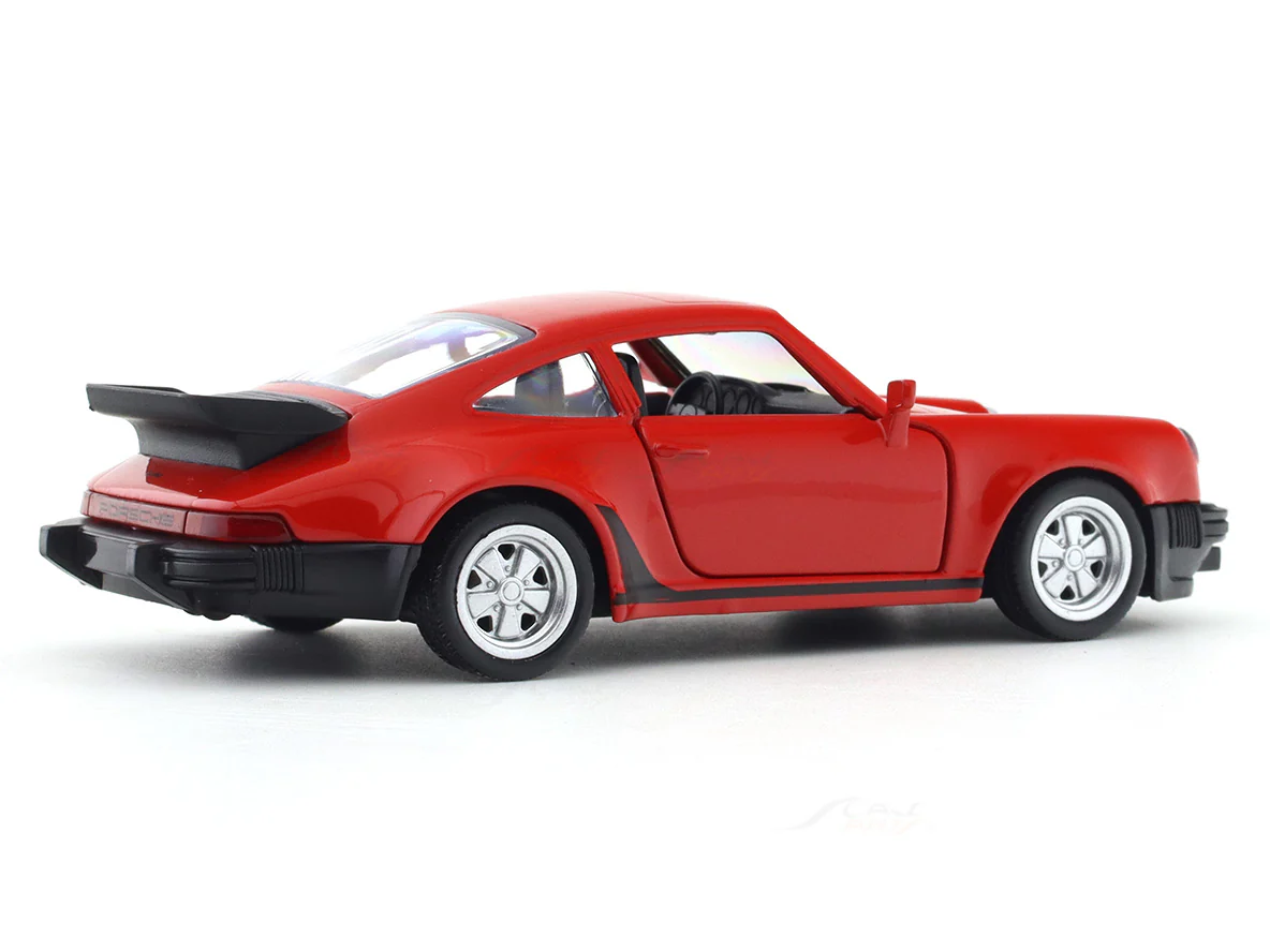 Porsche 911 Turbo 3.3 red 1:33-42 RMZ City licensed pull back car scale model - Image 4