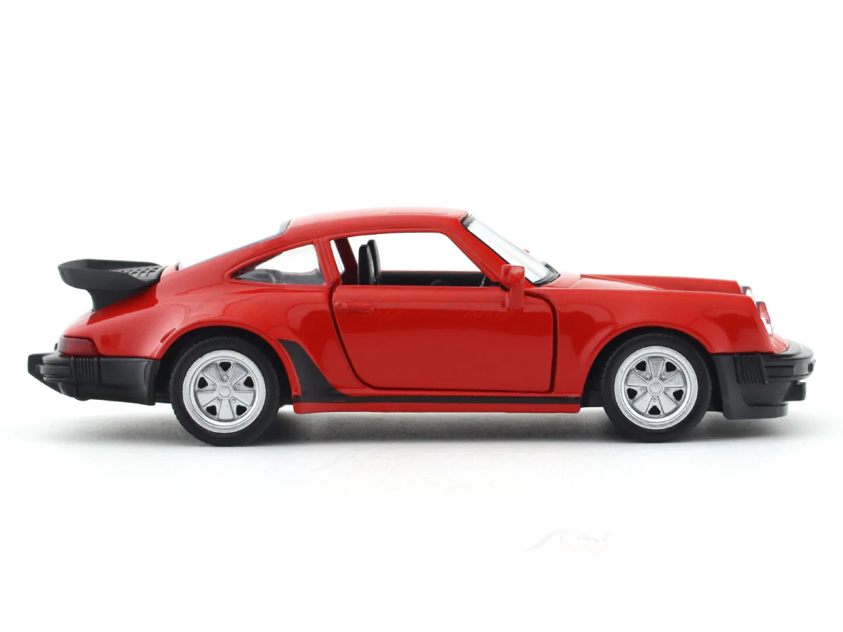 Porsche 911 Turbo 3.3 red 1:33-42 RMZ City licensed pull back car scale model - Image 5