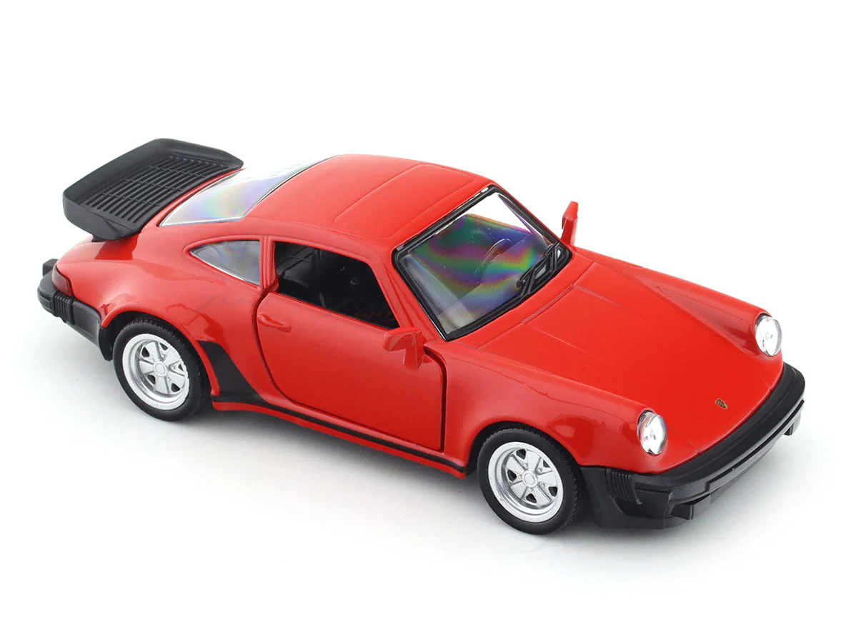 Porsche 911 Turbo 3.3 red 1:33-42 RMZ City licensed pull back car scale model - Image 7