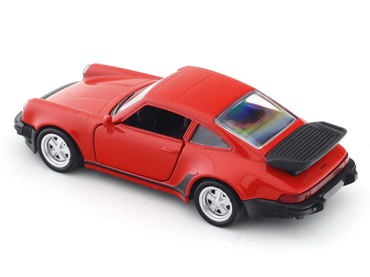 Porsche 911 Turbo 3.3 red 1:33-42 RMZ City licensed pull back car scale model - Image 8