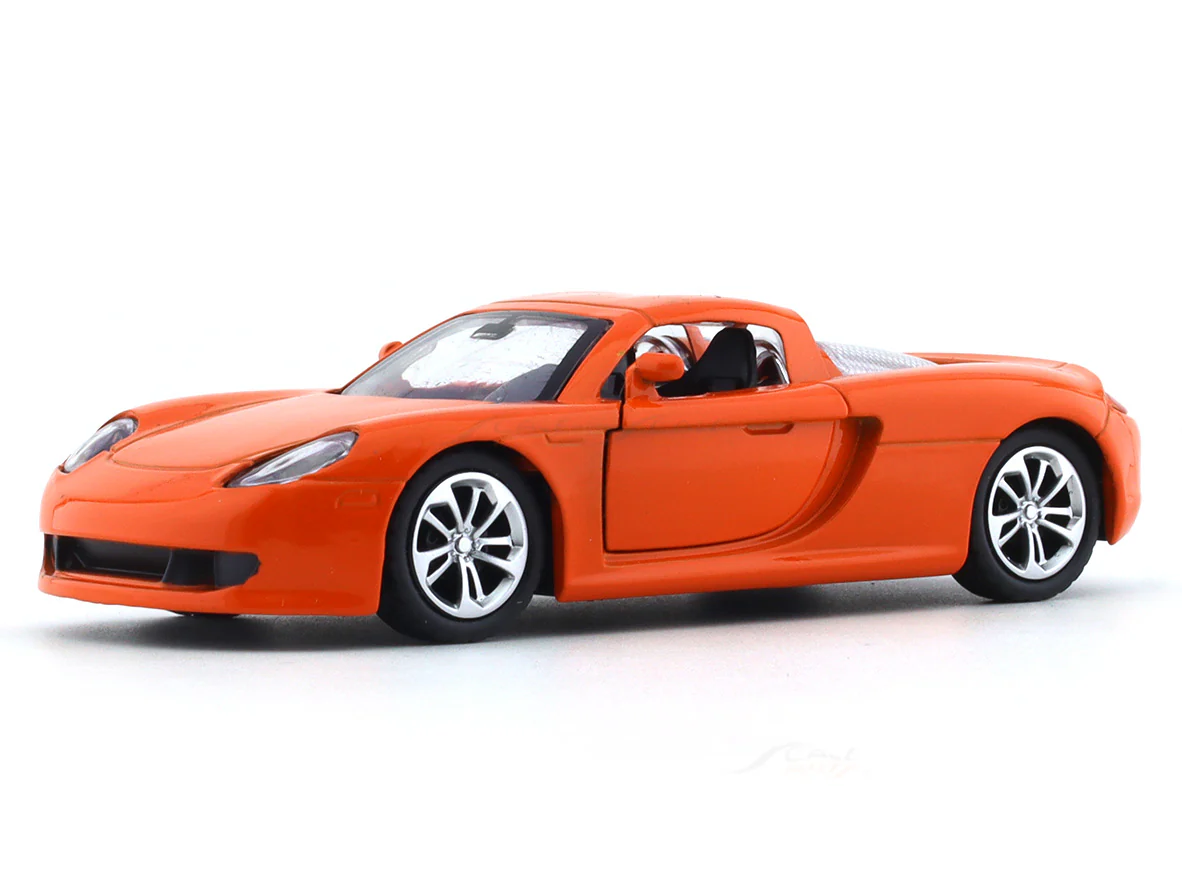 Porsche 918 like orange pull back car
