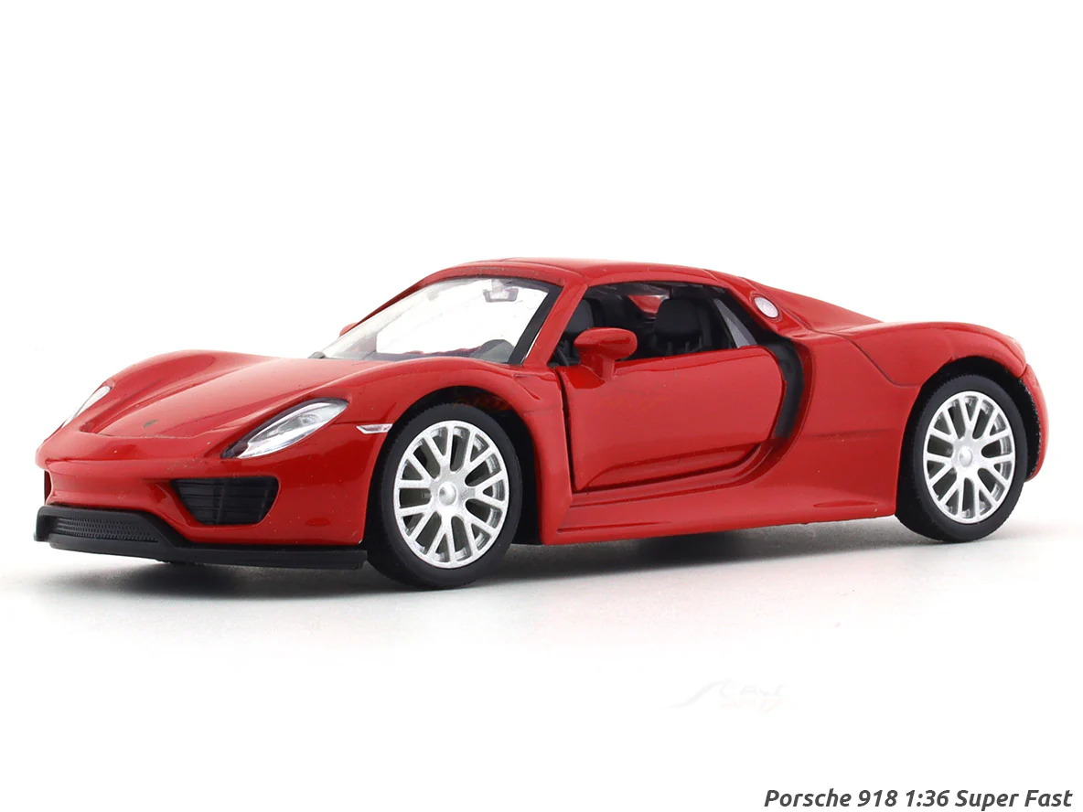 Porsche 918 red 1:32 RMZ City pull back car scale model