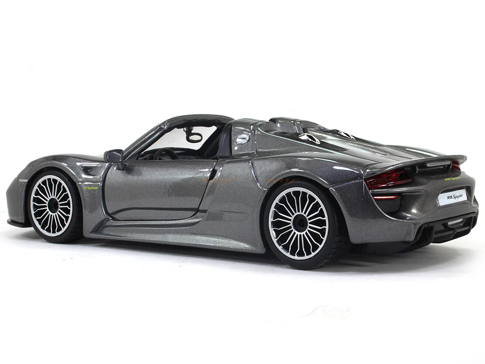 Porsche 918 Spyder grey 1:24 Bburago diecast scale model car - Image 3