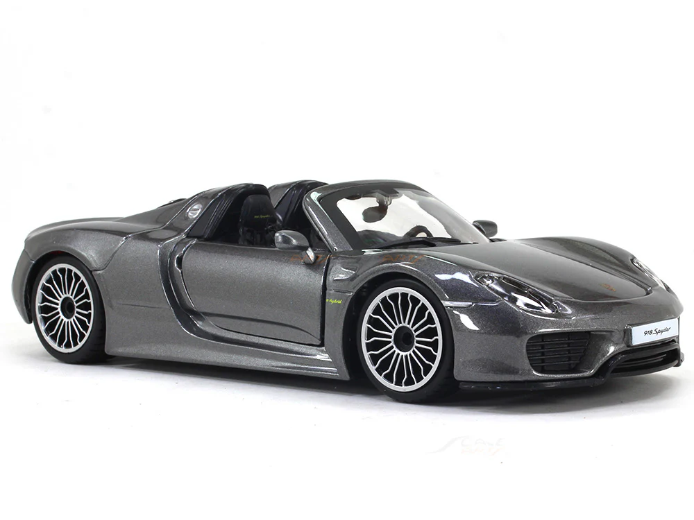Porsche 918 Spyder grey 1:24 Bburago diecast scale model car - Image 6