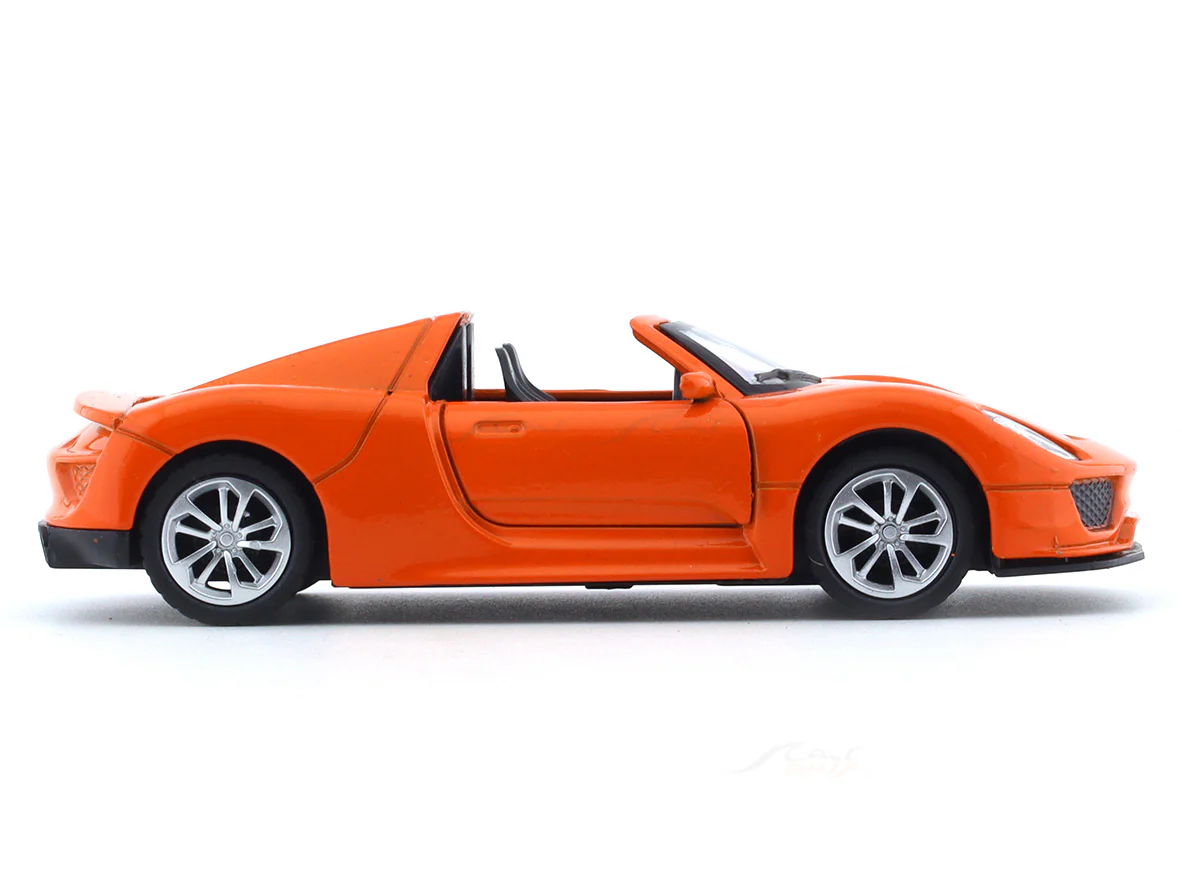 Porsche 918 Spyder like orange pull back car - Image 5