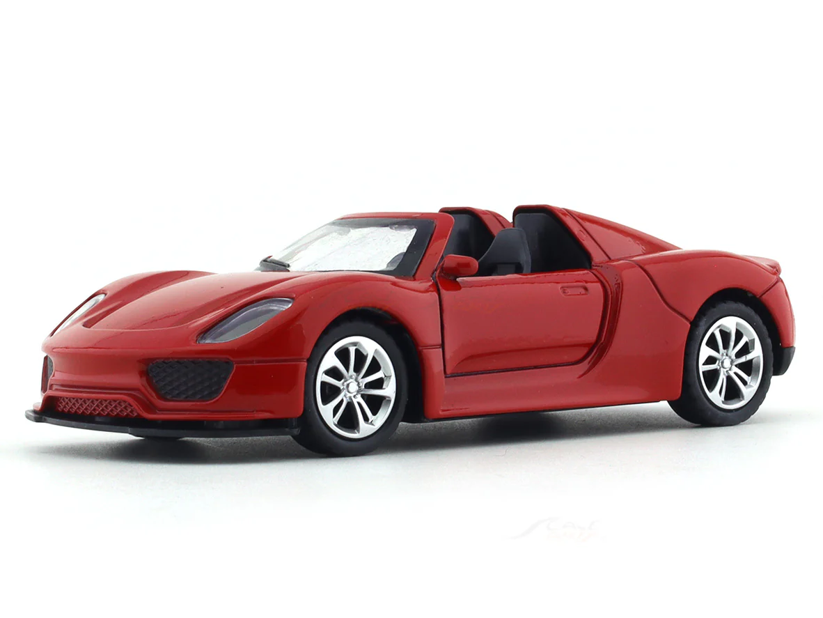 Porsche 918 Spyder like red pull back car