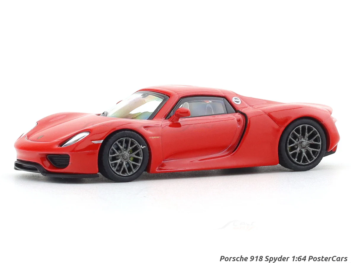 Porsche 918 Spyder red 1:64 PosterCars licensed diecast scale model car miniature car