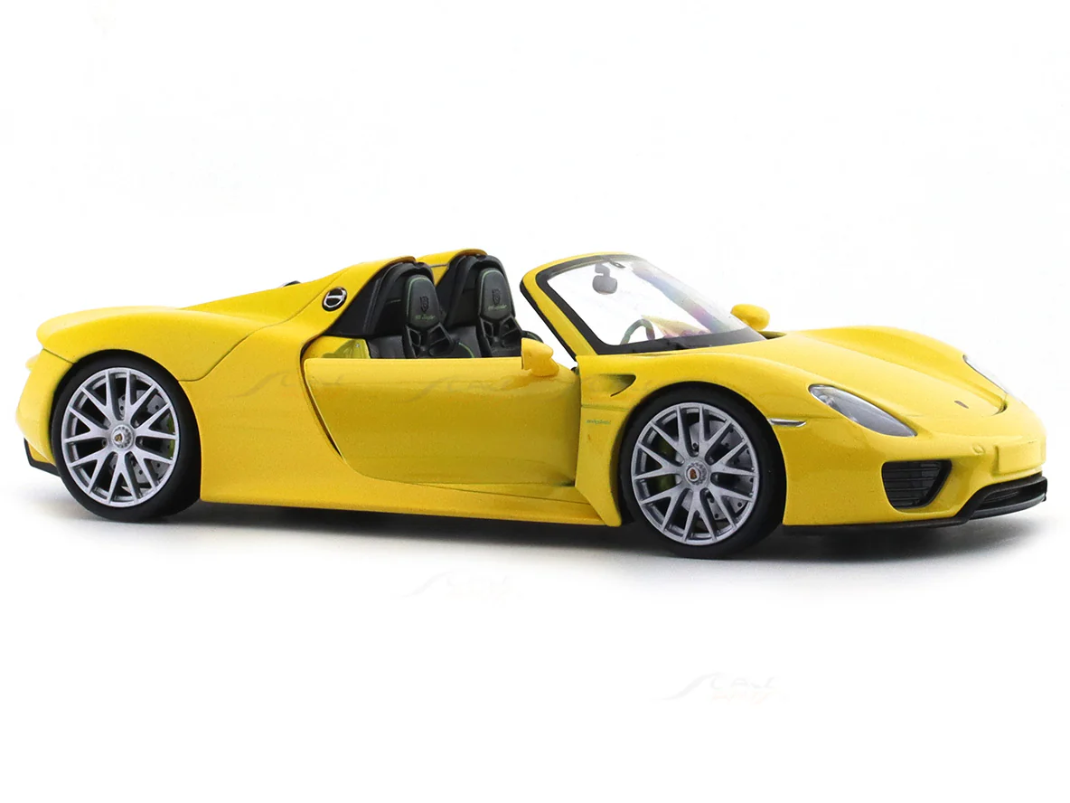 Porsche 918 Spyder Yellow 1:24 Welly Licensed Diecast Scale Model Car Collectible - Image 12