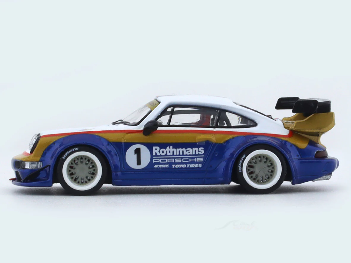 Porsche 964 Rothmans with figure 1:64 Time Micro diecast scale model collectible - Image 3