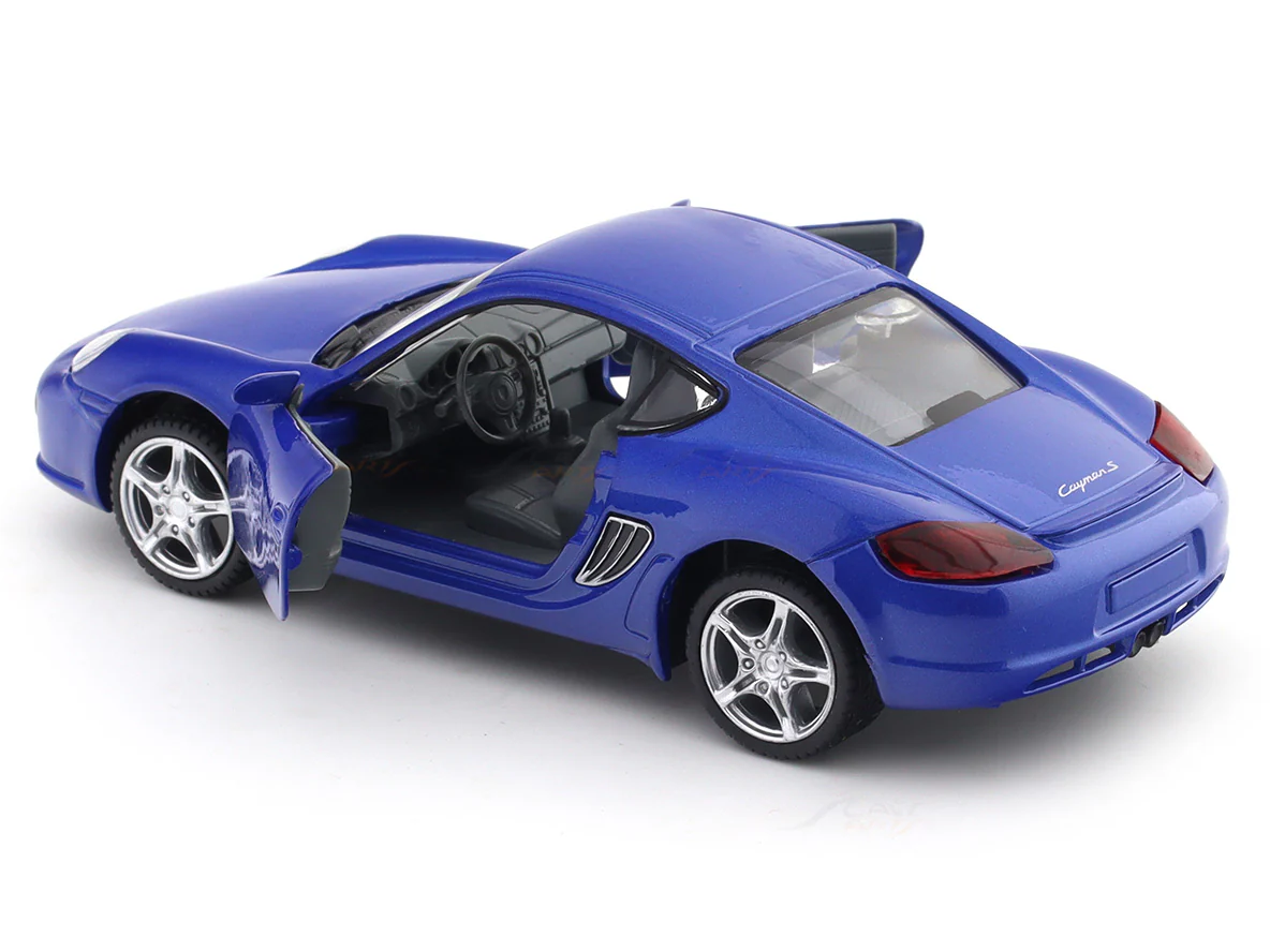 Porsche Cayman S Blue 1:32 MSZ licensed pullback diecast Scale Model car collectible - Image 9
