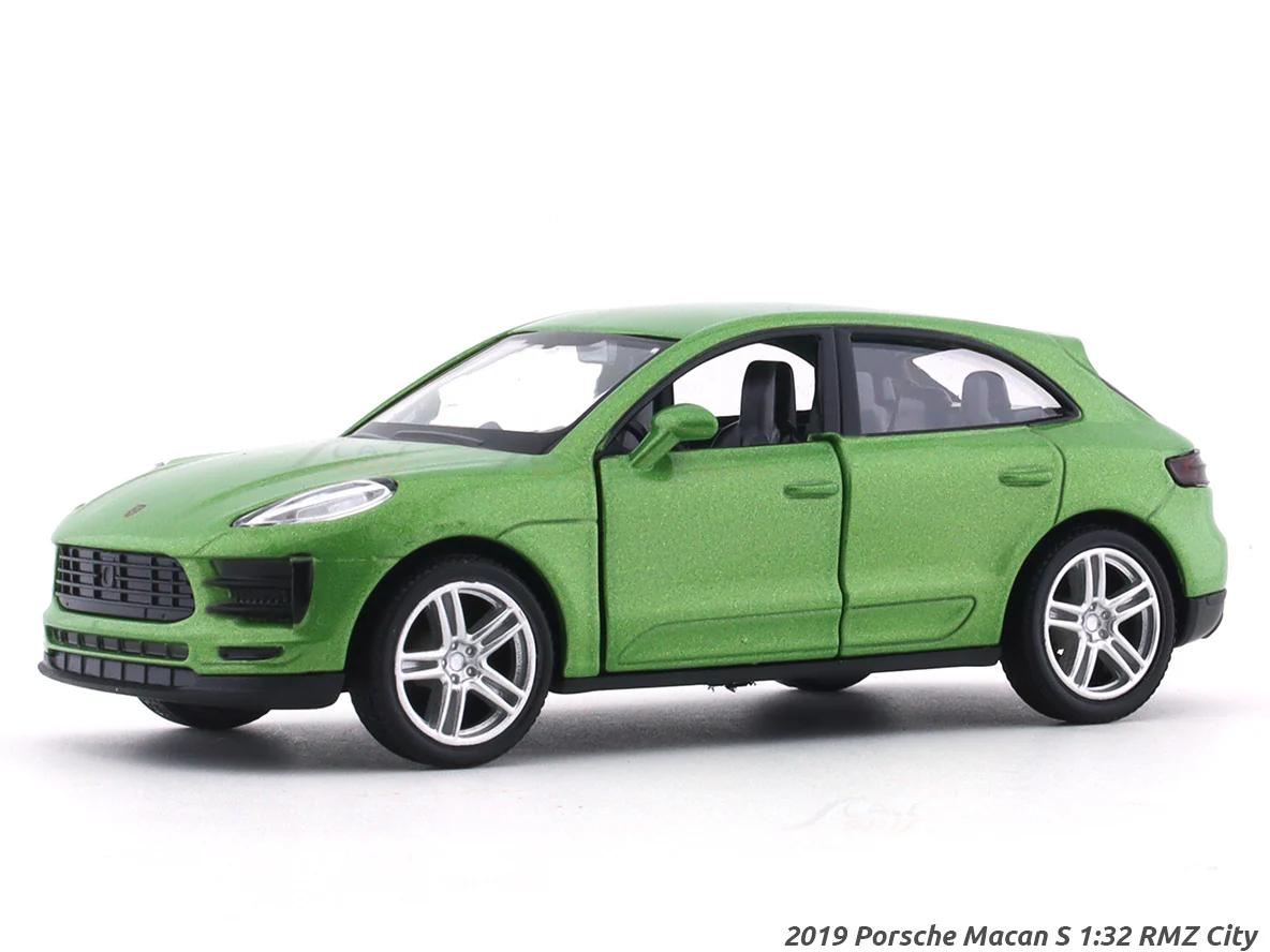 Porsche Macan S green 1:32 RMZ City 5 inch pullback diecast scale model car