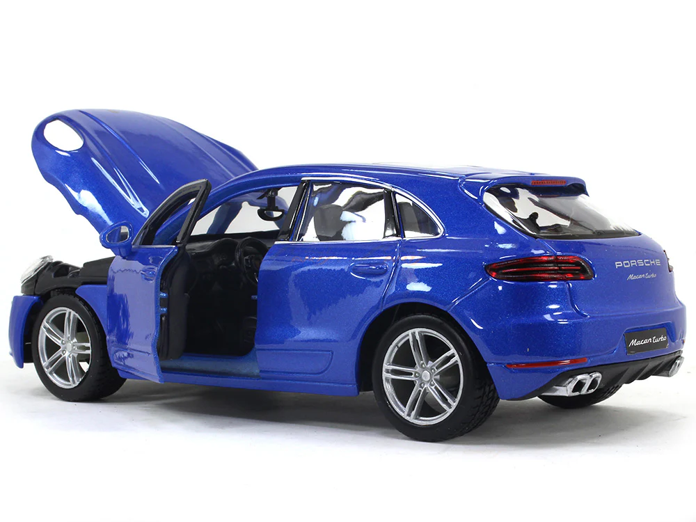 Porsche Macan Turbo blue 1:24 Bburago diecast scale model car - Image 9