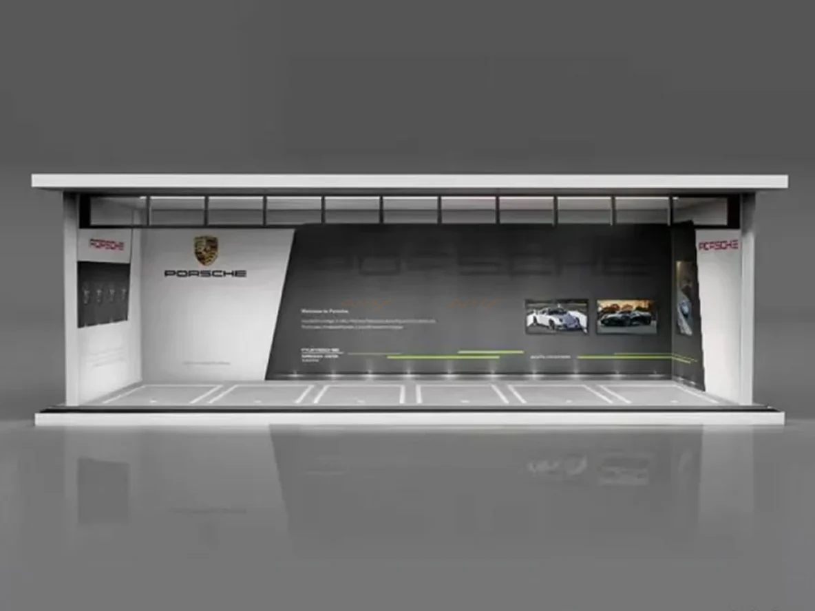 Porsche Parking Diorama 1:64 Moreart scale model diorama