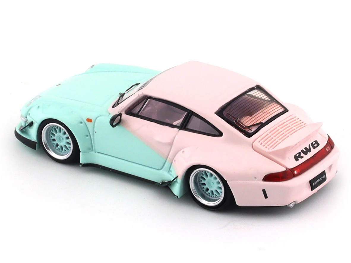 Porsche RWB 993 with figure blue 1:64 Time Micro diecast scale model car - Image 9