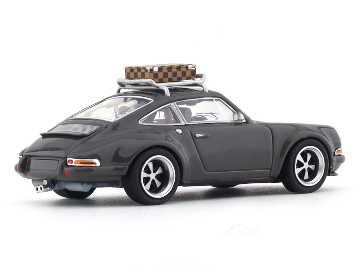Porsche Singer 964 with Luggage Grey 1:64 Pop Race diecast scale model collectible - Image 4