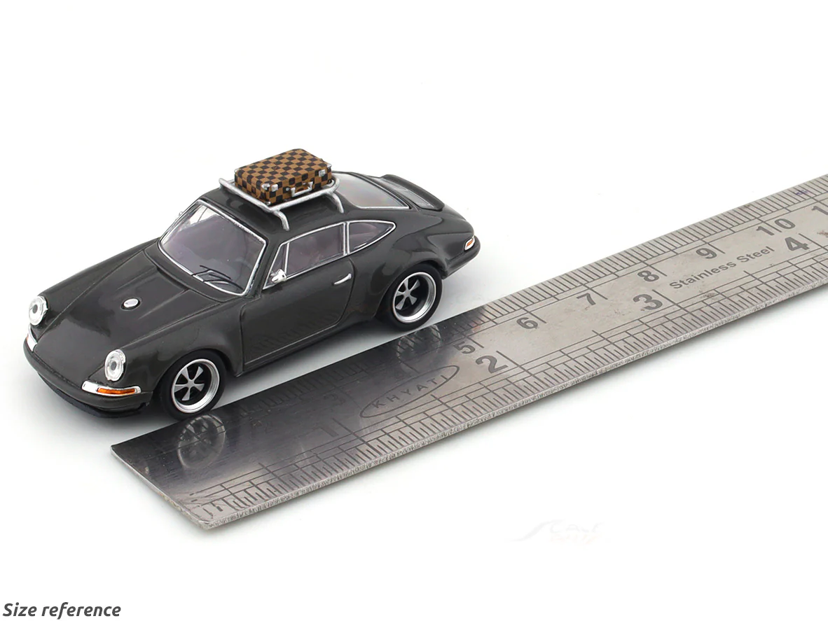 Porsche Singer 964 with Luggage Grey 1:64 Pop Race diecast scale model collectible - Image 9