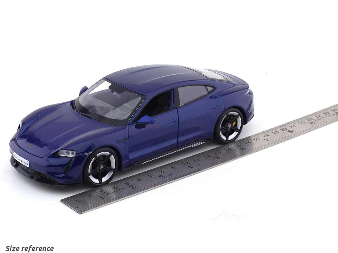 Porsche Taycan Turbo S blue 1:24 Bburago licensed diecast Scale Model car - Image 14