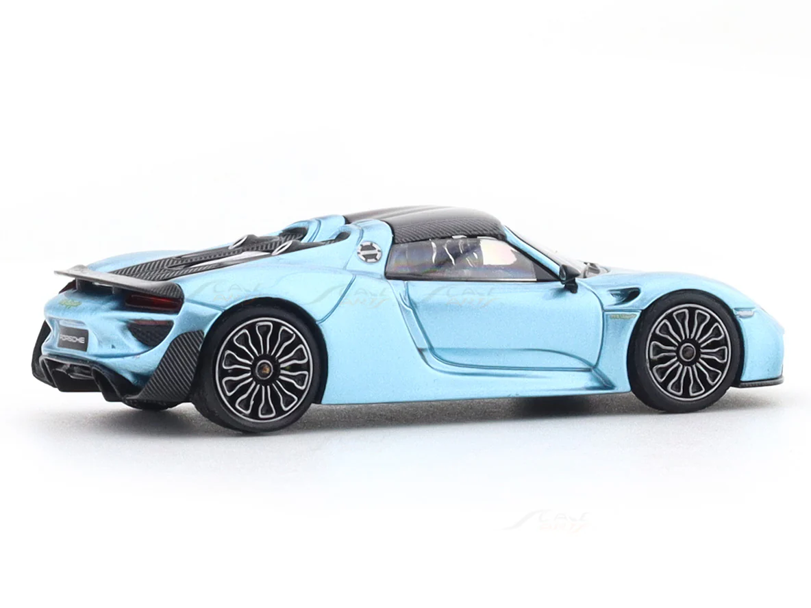 Porshe 918 Spyder blue 1:64 TimeMicro diecast scale model car miniature collectible - Image 4