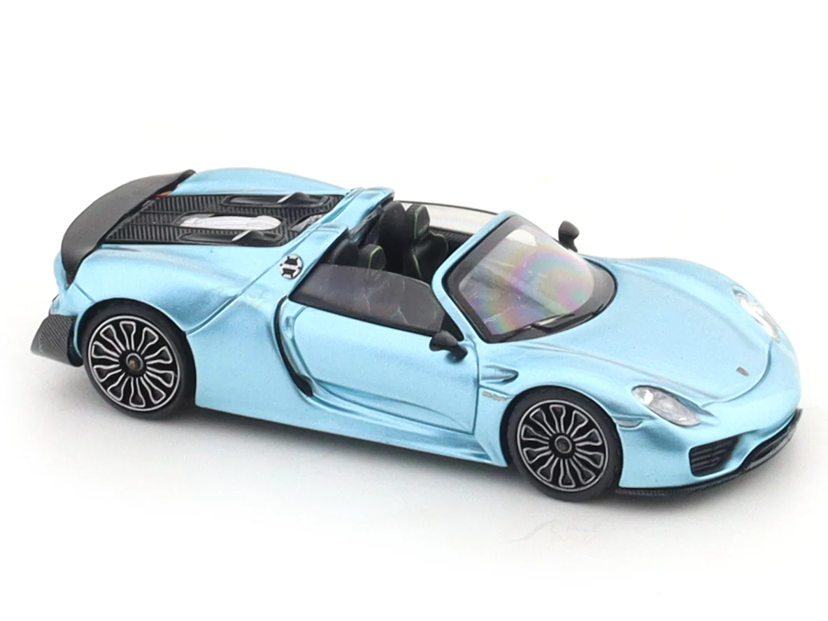 Porshe 918 Spyder blue 1:64 TimeMicro diecast scale model car miniature collectible - Image 7