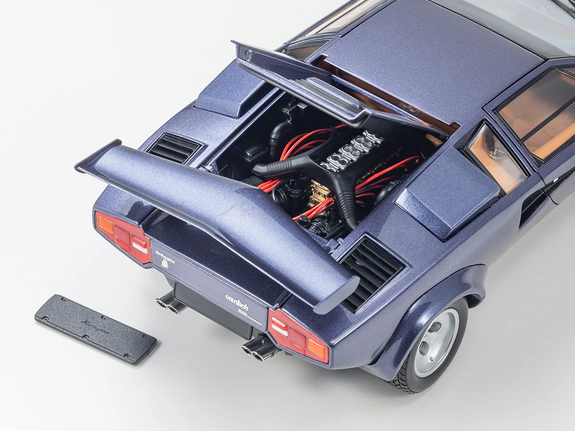 Pre Order : Lamborghini Countach LP 5000 Quattrovalvole blue 1:18 Kyosho Premium Licensed Diecast Scale Model - Image 10