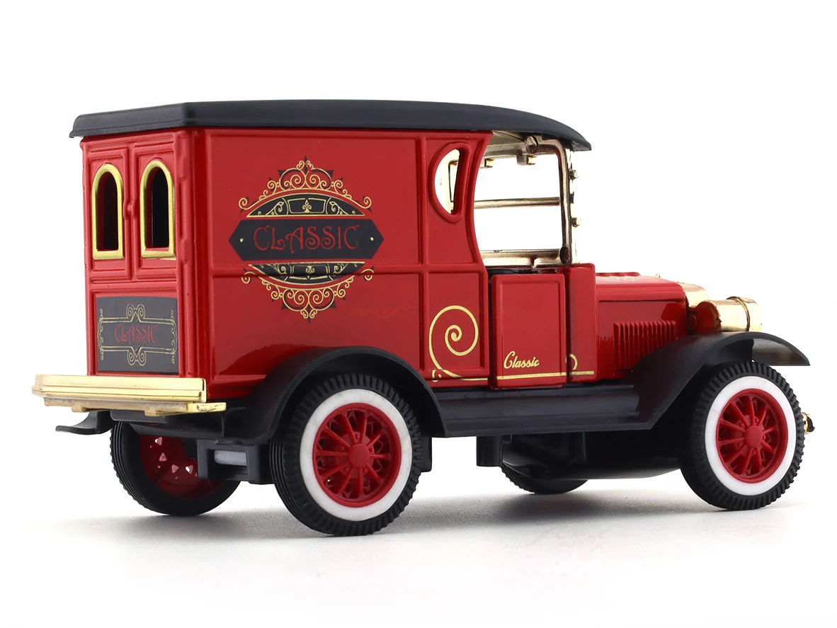Red Classic car pull back alloy toy - Image 4