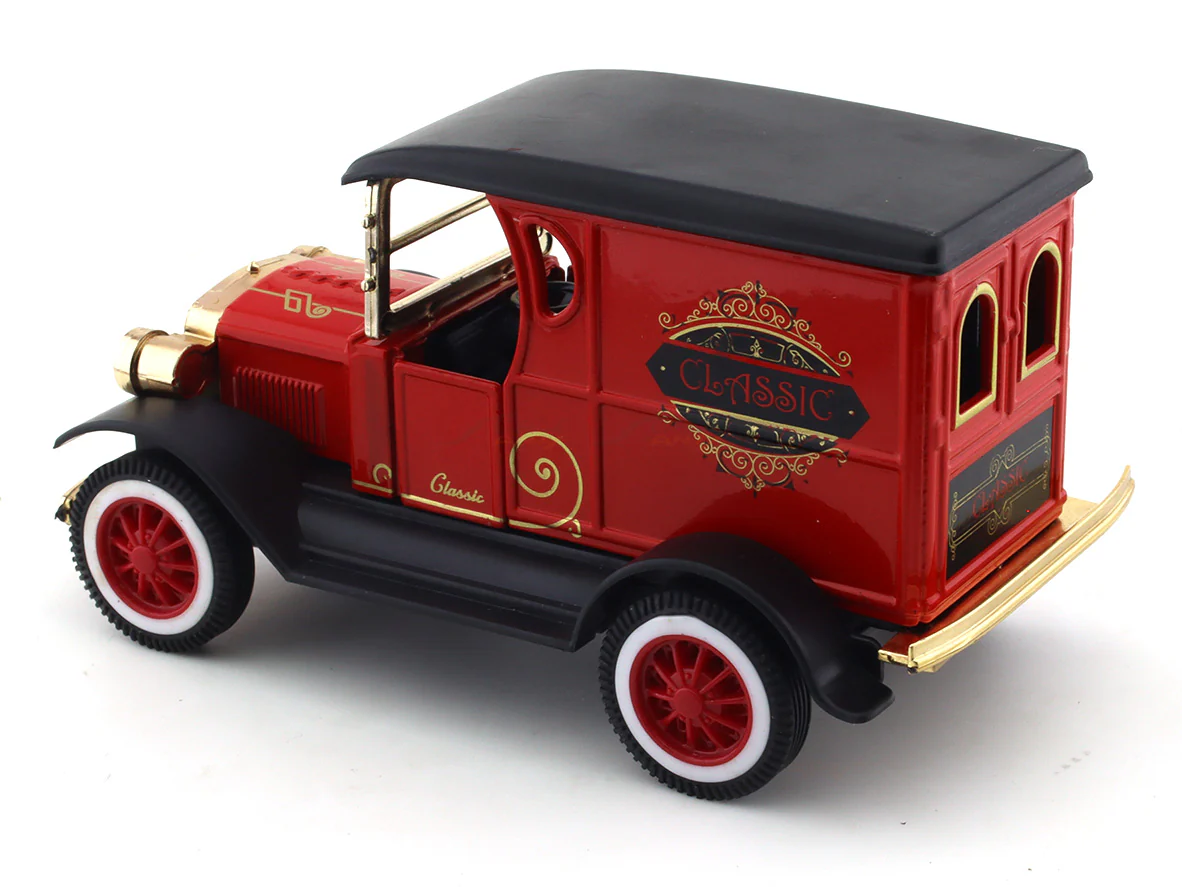 Red Classic car pull back alloy toy - Image 8