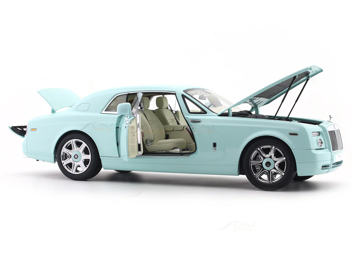 Rolls-Royce Phantom Coupe Turquoise 1:18 Kyosho licensed premium diecast scale model car collectible - Image 13