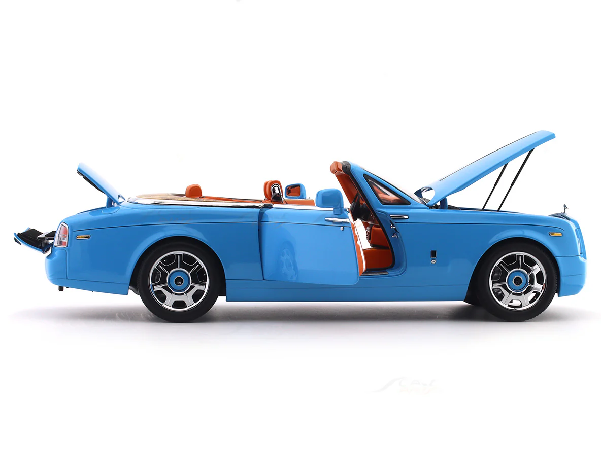 Rolls-Royce Phantom Drophead Coupe blue 1:18 Kyosho licensed premium diecast scale model car collectible - Image 17