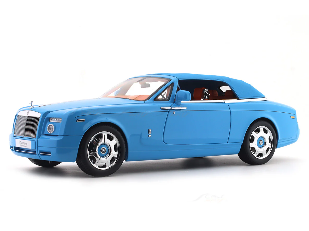 Rolls-Royce Phantom Drophead Coupe blue 1:18 Kyosho licensed premium diecast scale model car collectible - Image 4