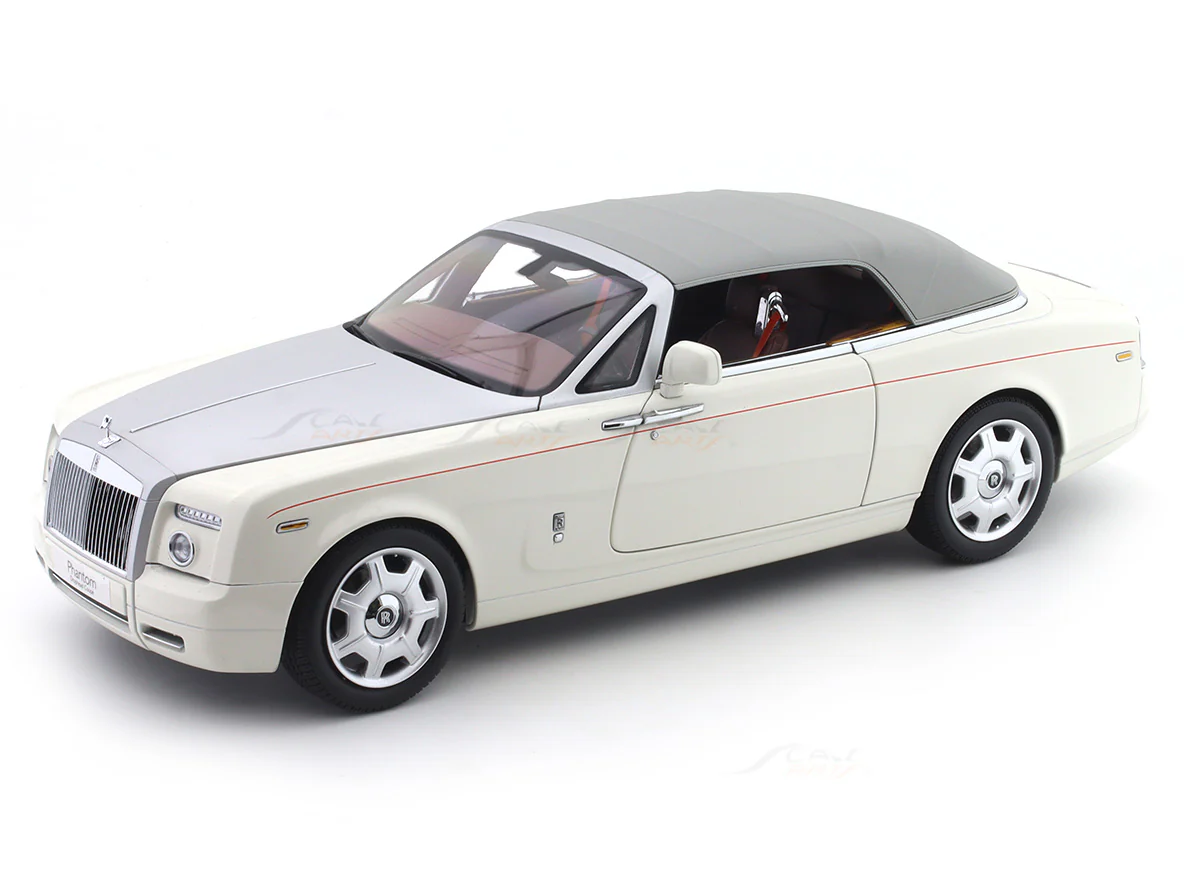 Rolls-Royce Phantom Drophead Coupe white 1:18 Kyosho licensed premium diecast scale model car collectible - Image 25