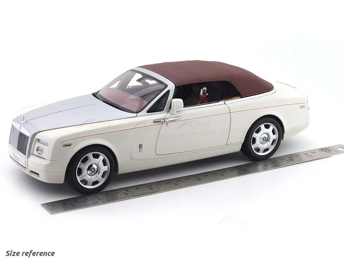 Rolls-Royce Phantom Drophead Coupe white 1:18 Kyosho licensed premium diecast scale model car collectible - Image 31