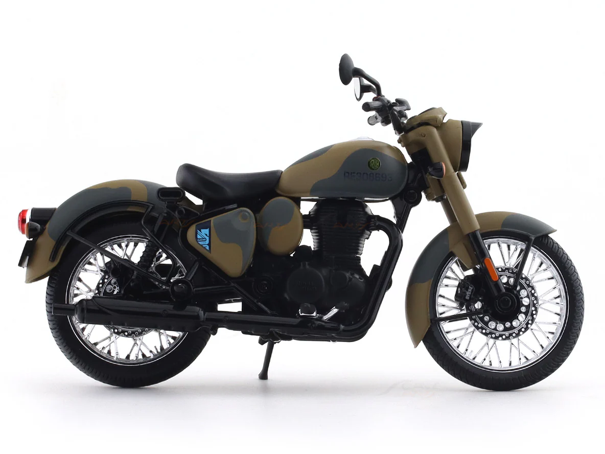 Royal Enfield Classic 350 Commando Sand 1:12 Maisto licensed diecast scale model bike - Image 6