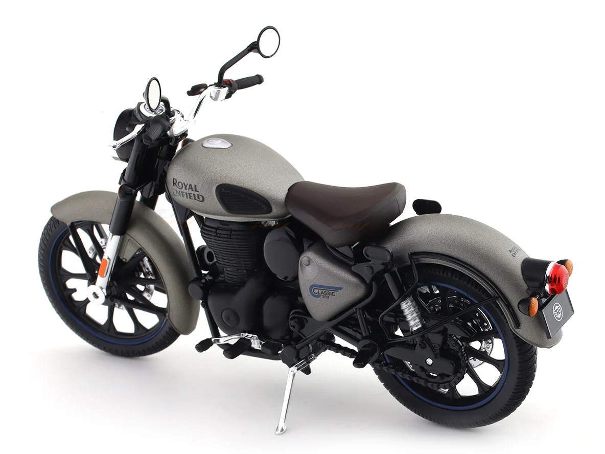 Royal Enfield Classic 350 Gunmetal Grey 1:12 Maisto licensed diecast scale model bike - Image 10