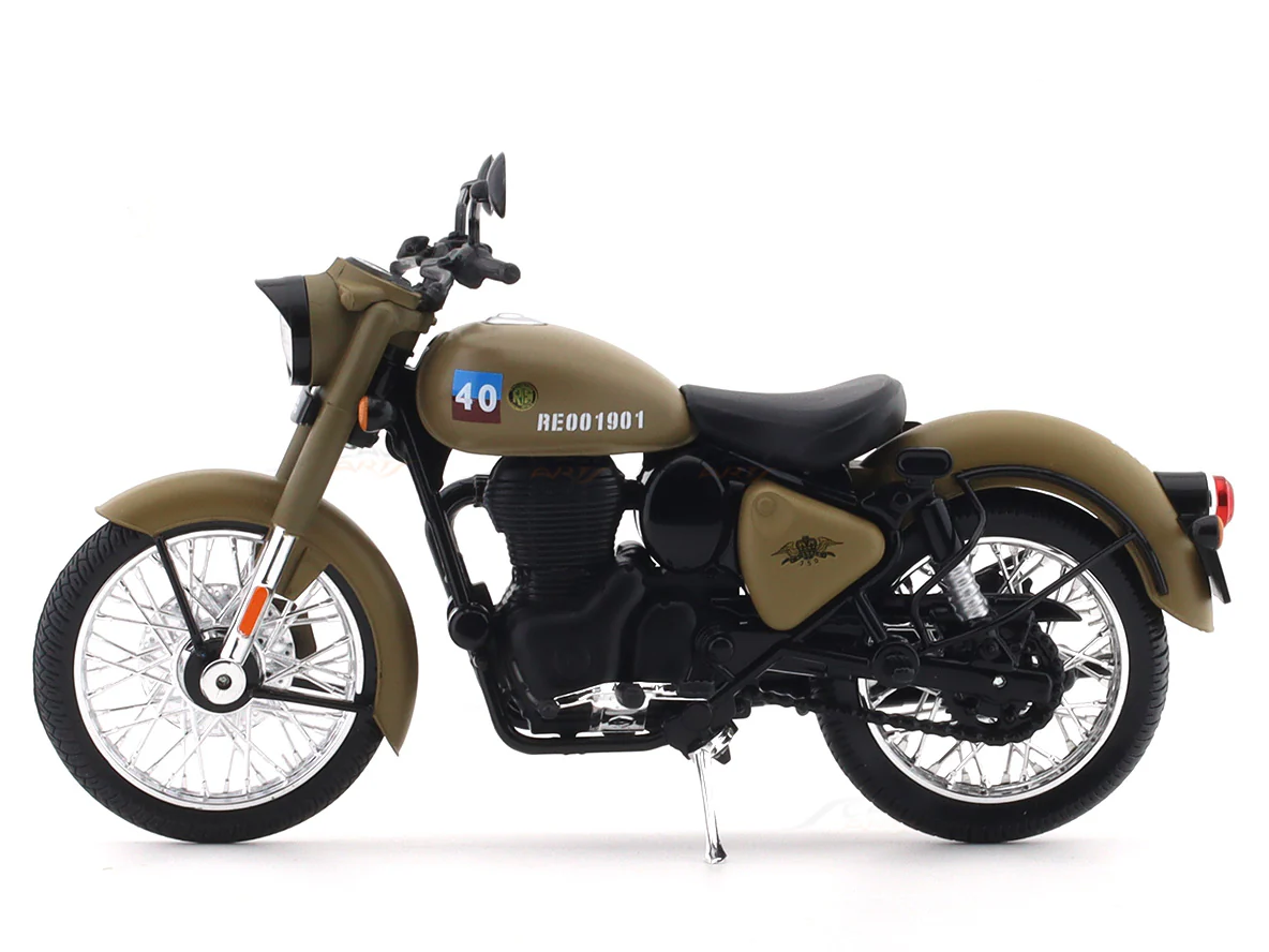 Royal Enfield Classic 350 Signals Sandstorm 1:12 Maisto licensed diecast scale model bike collectible - Image 2