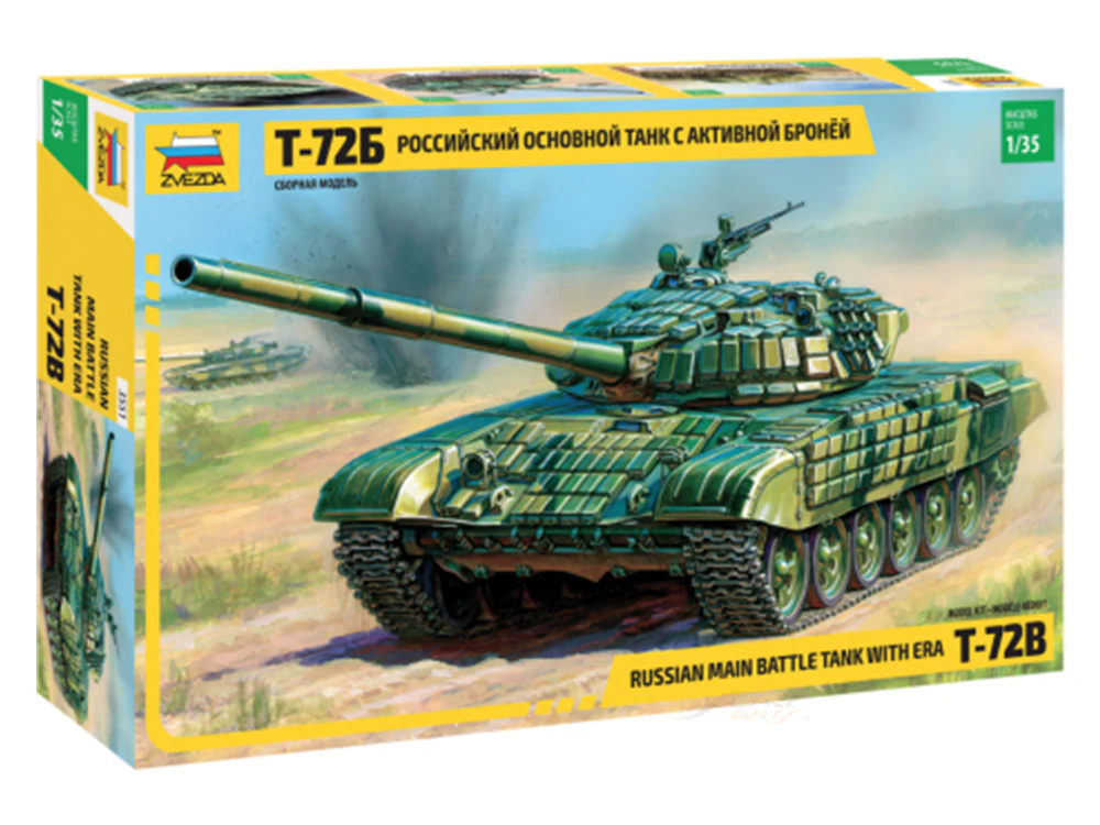 Russian T-72 Main Battle Tank With ERA 1:35 Zvezda plastic model kit