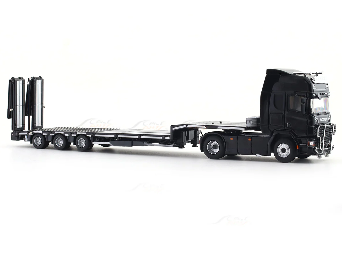 Scania 580S Flatbed Black 1:64 TimeMicro diecast scale model car miniature car collectible - Image 6