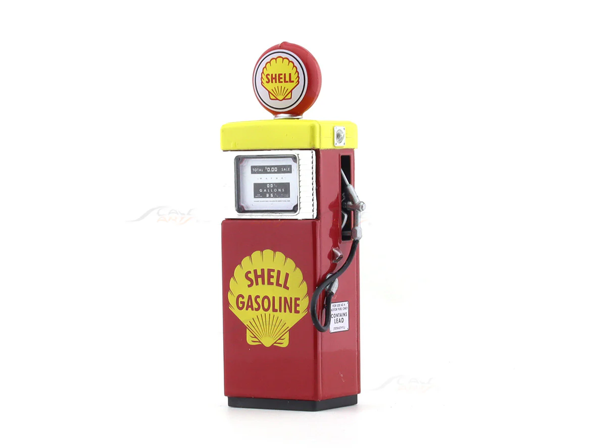 Shell Gasoline 1:18 Greenlight fuel gas pump miniature scale model - Image 2
