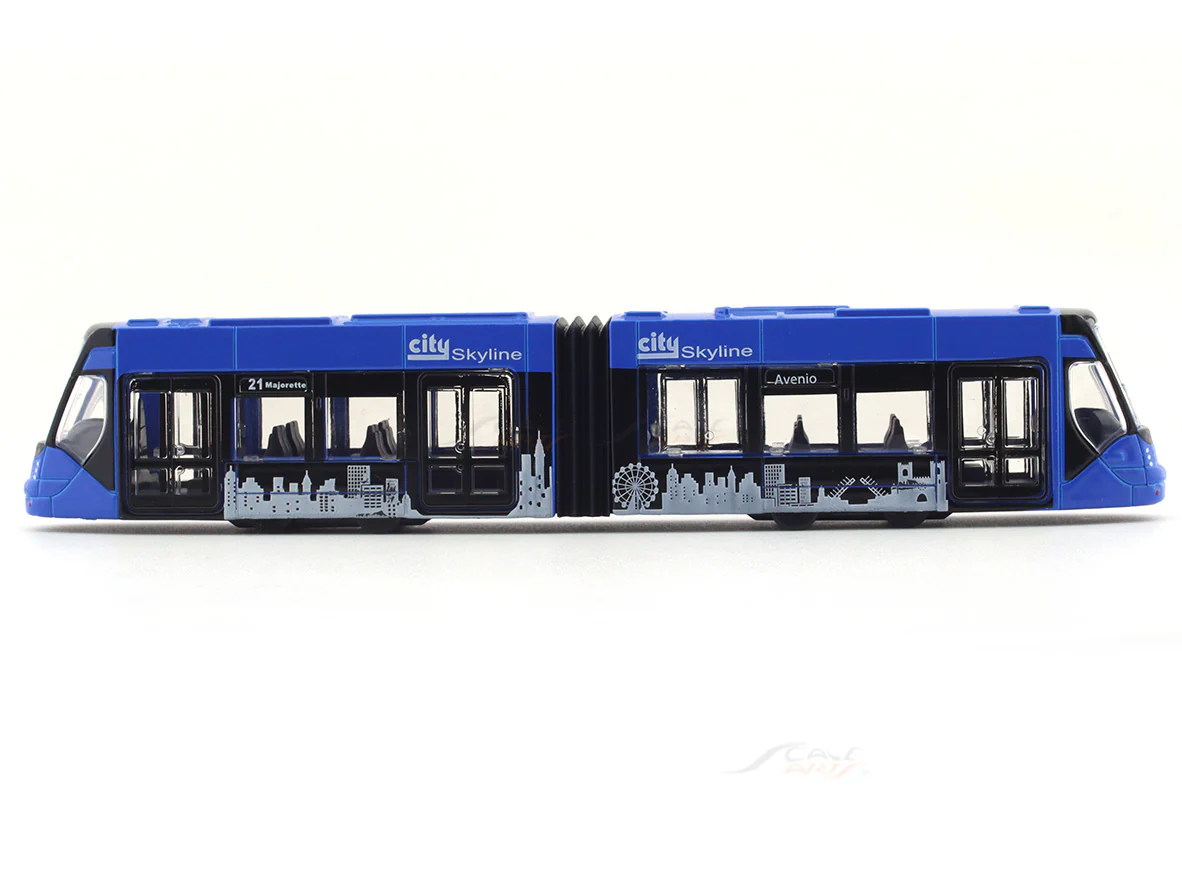 Siemens Avenio Tram blue 1:100 Majorette scale model bus - Image 5
