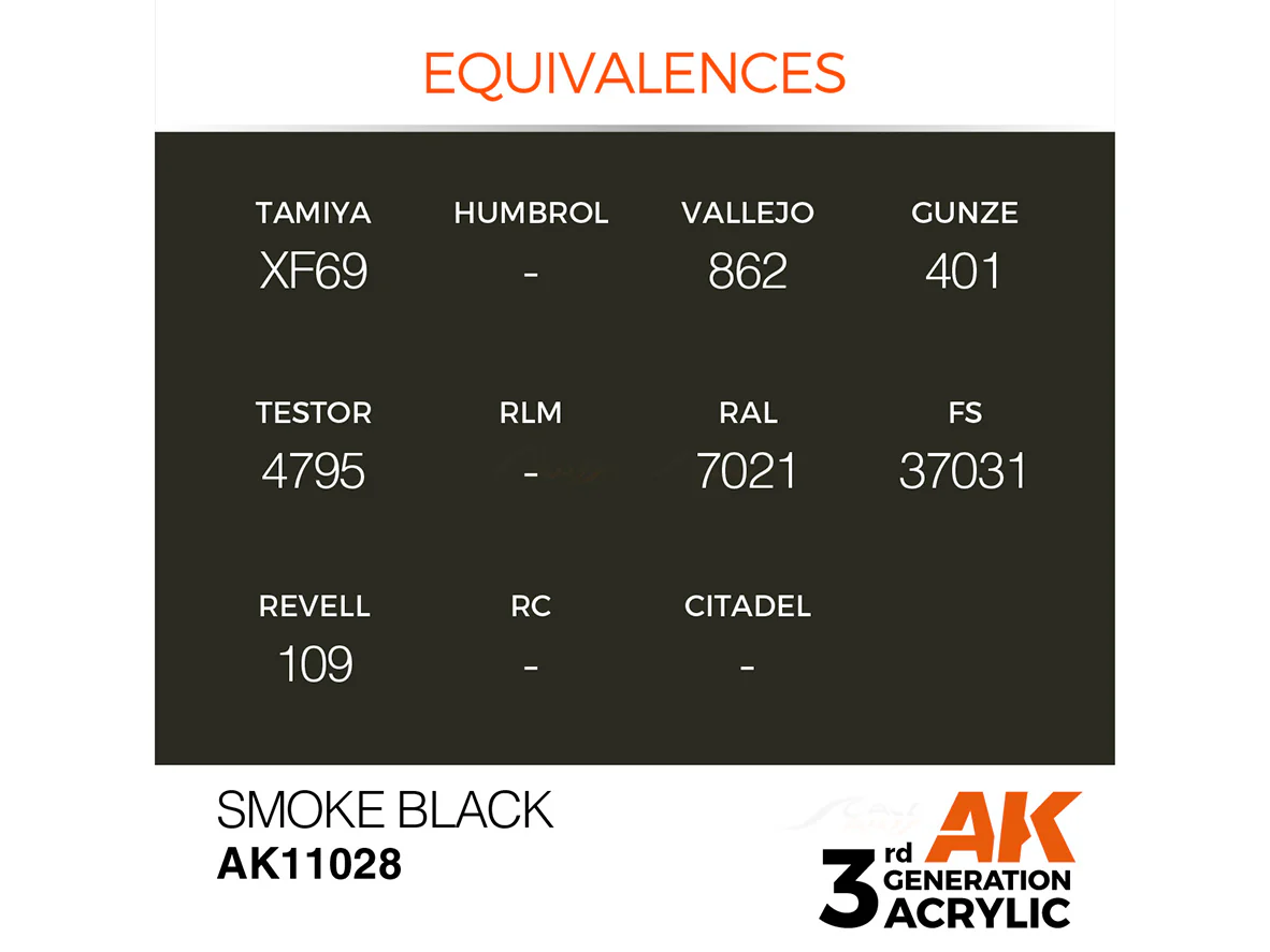 Smoke Black 17ml AK Interactive acrylic color AK11028 - Image 2