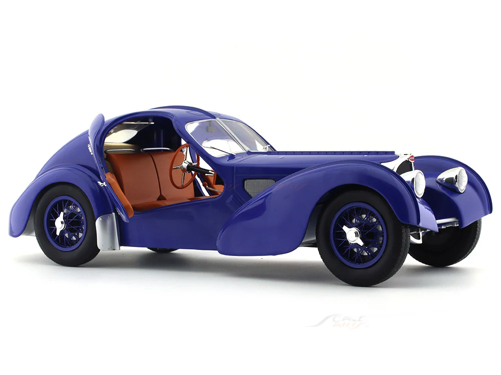 Solido 1:18 1937 Bugatti 57SC Atlantic dark blue diecast Scale Model collectible - Image 12