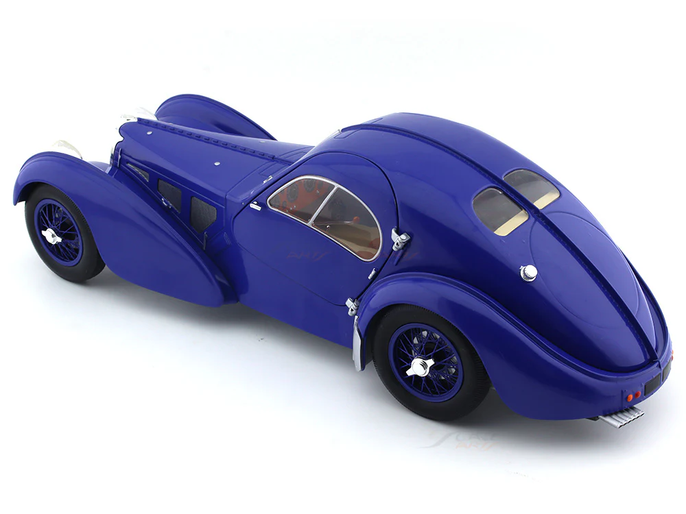 Solido 1:18 1937 Bugatti 57SC Atlantic dark blue diecast Scale Model collectible - Image 14