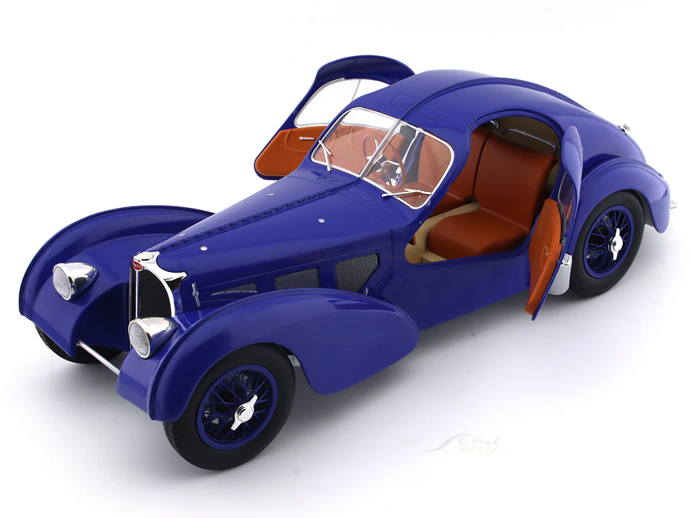 Solido 1:18 1937 Bugatti 57SC Atlantic dark blue diecast Scale Model collectible - Image 15
