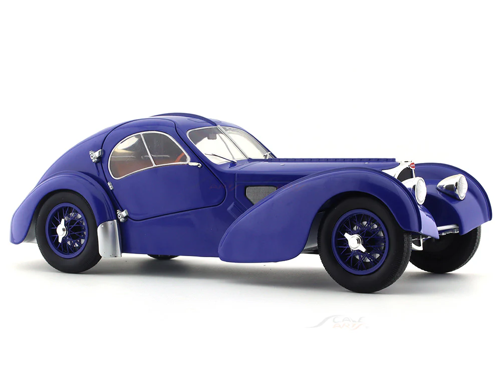 Solido 1:18 1937 Bugatti 57SC Atlantic dark blue diecast Scale Model collectible - Image 6