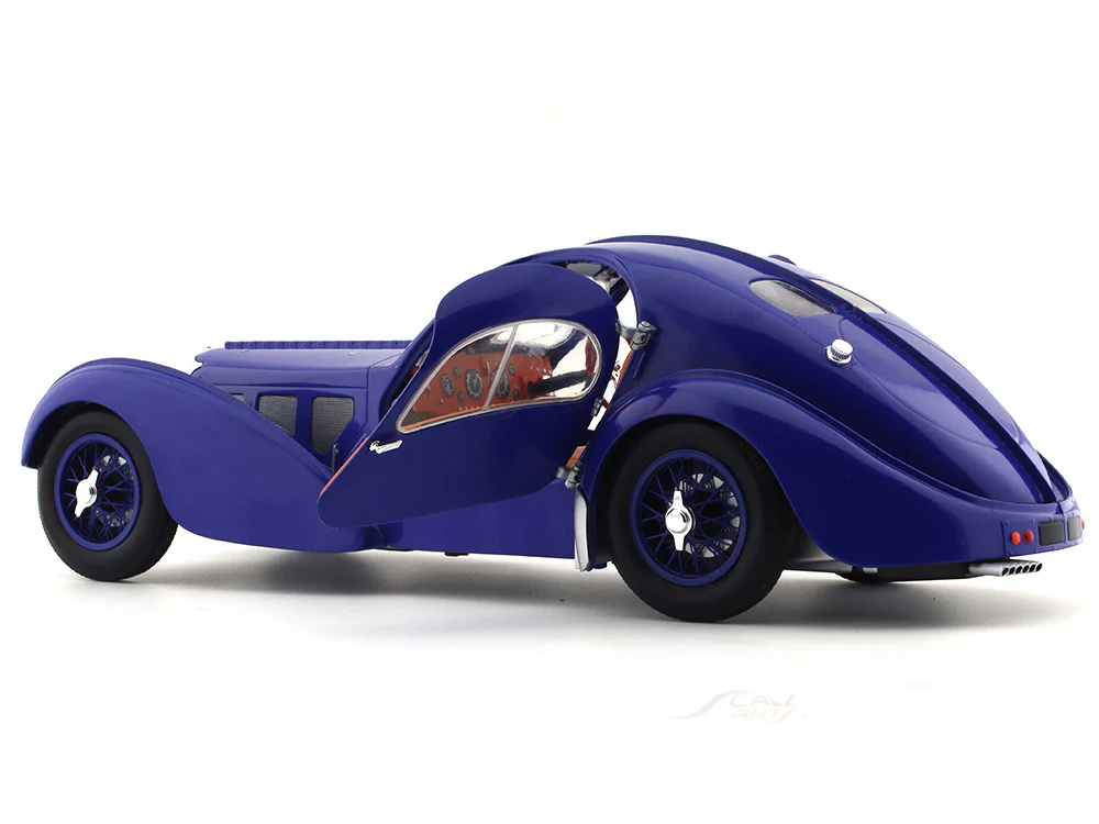 Solido 1:18 1937 Bugatti 57SC Atlantic dark blue diecast Scale Model collectible - Image 9