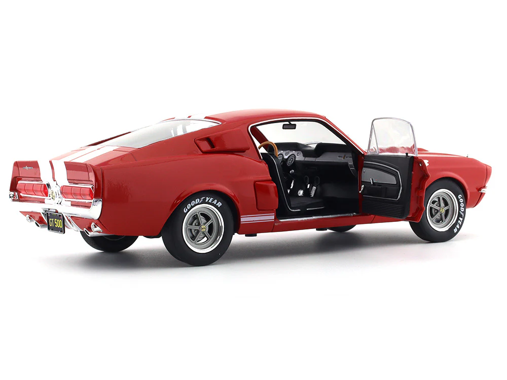 Solido 1:18 1967 Shelby Mustang GT500 red diecast Scale Model collectible - Image 10