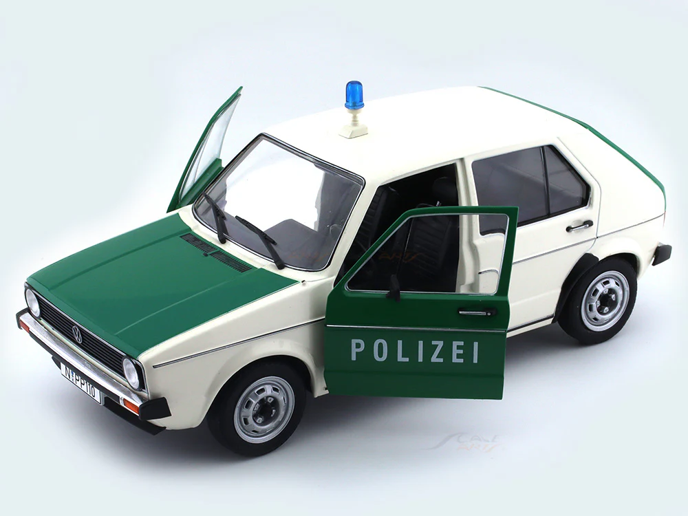 Solido 1:18 1984 Volkswagen Golf L Polizei diecast Scale Model collectible - Image 15
